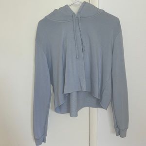 brandy melville light blue cropped hoodie